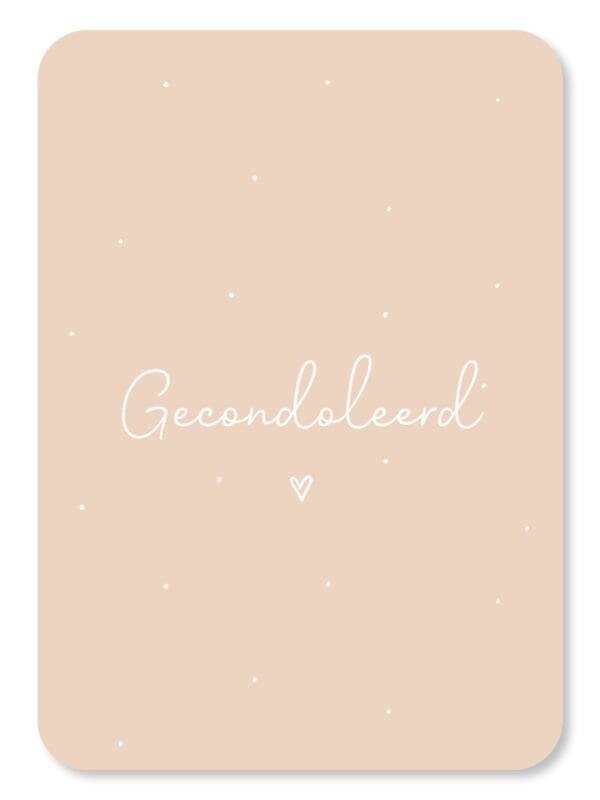 Kaart - Gecondoleerd oudroze