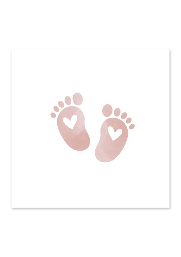 Minikaartje - Voetjes roze