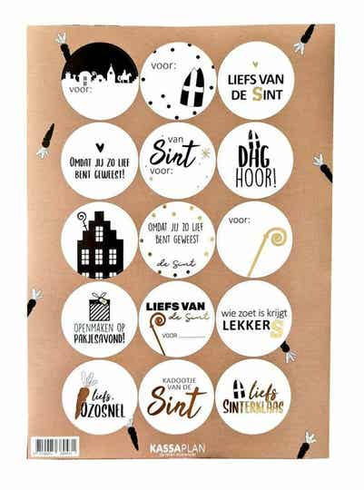 Stickervel A5 - Sint