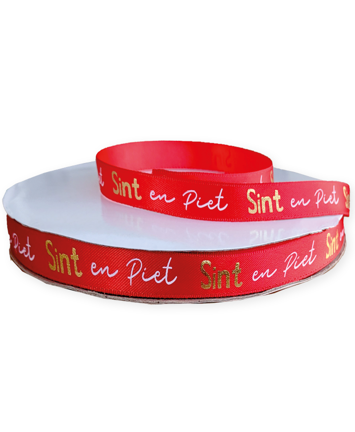 Lint - Satijn Sint rood