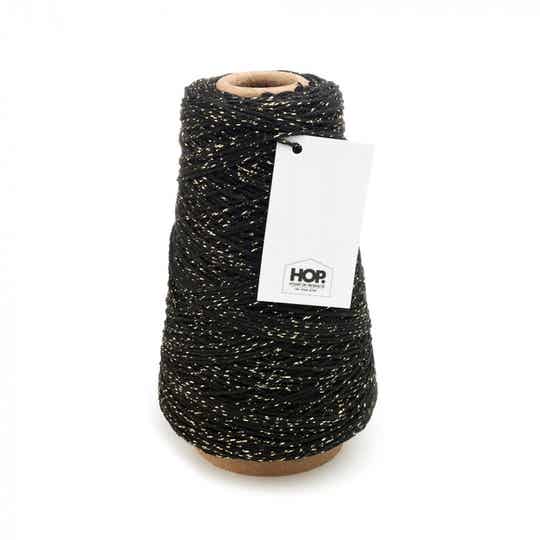 Touw - Twist zwart/goud