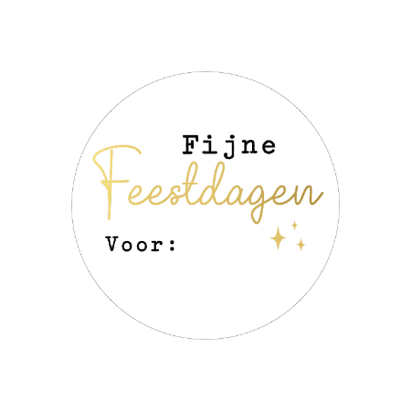 Sticker - Fijne feestdagen voor (5 stuks)