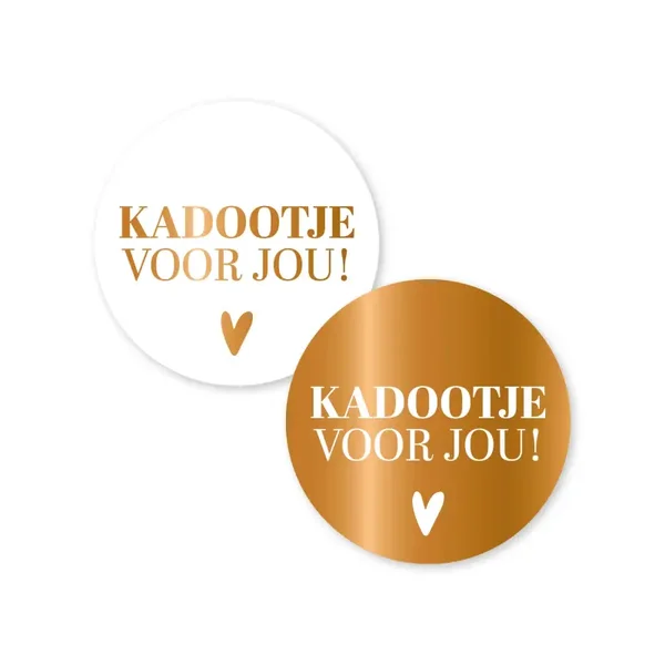 Sticker - Kadootje voor jou brons (5 stuks)