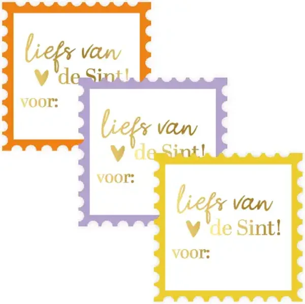 Sticker - Liefs van de Sint postzegel (5 stuks)