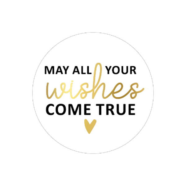Sticker - May all your wishes come true (5 stuks)