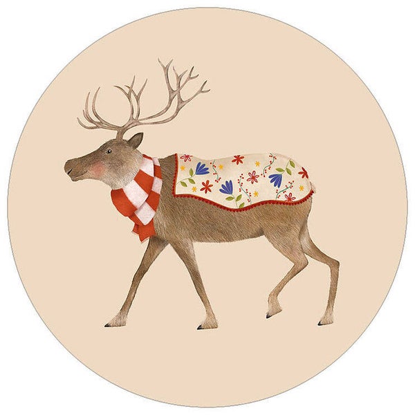 Sticker - Rendier XL (5 stuks)