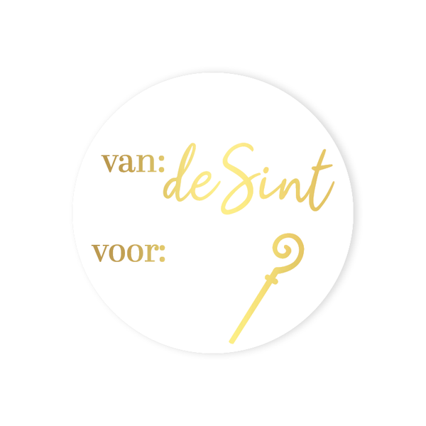 Sticker - Van de Sint voor: (5 stuks)