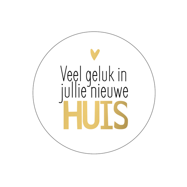 Sticker - Veel geluk in jullie nieuwe huis (5 stuks)