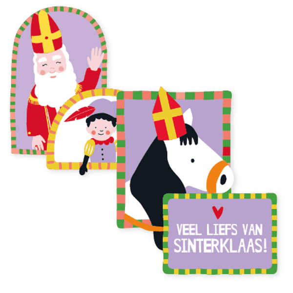 Sticker - Sinterklaas feest (5 stuks)