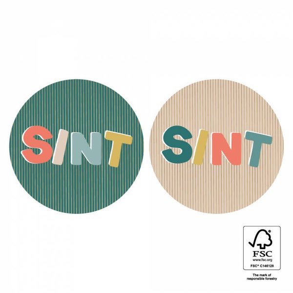 Sticker - Sint letters (6 stuks)
