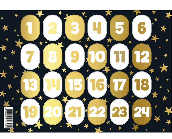 Stickervel A5 - Advent goud