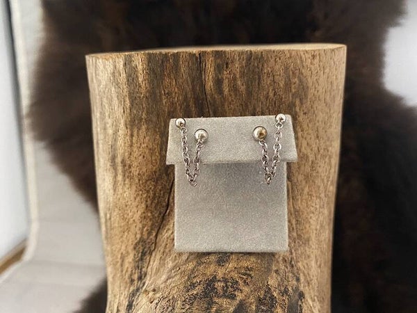 Zilveren oorbellen voor dubbele gaatjes 1327905