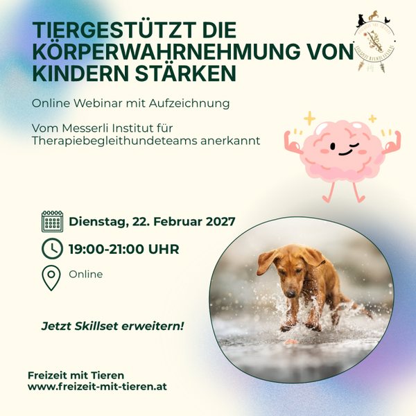 Fortbildung-Tiergestützt die Körperwahrnehmung von Kindern stärken