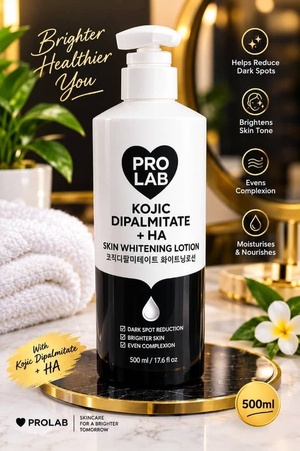 PROLAB Kojic Dipalmitate + HA Skin Whitening Lotion – 500ml (Gh 120.00)