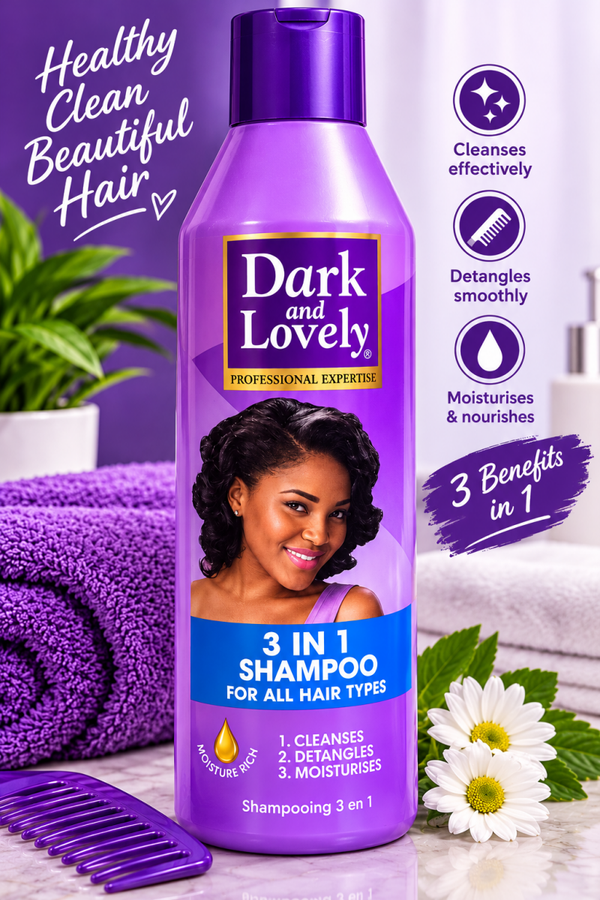 Dark and Lovely 3-in-1 Shampoo – For All Hair Types (Gh 120.00)