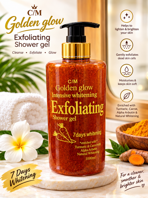 C/M Golden Glow Exfoliating Shower Gel – 1000ml (Gh 120.00)