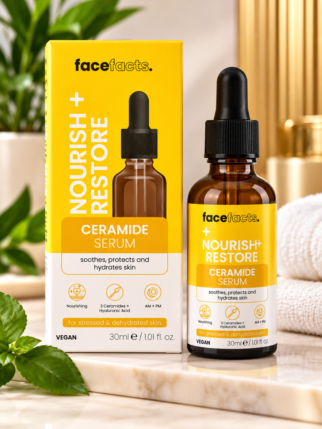 Face Facts Nourish + Restore Ceramide Serum – 30ml (Gh 60.00)