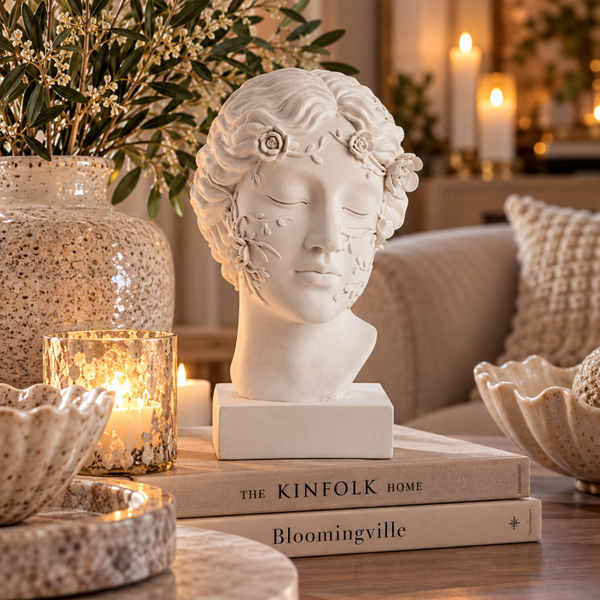 Sielle decoration figurine17.5X12X31 cm, White