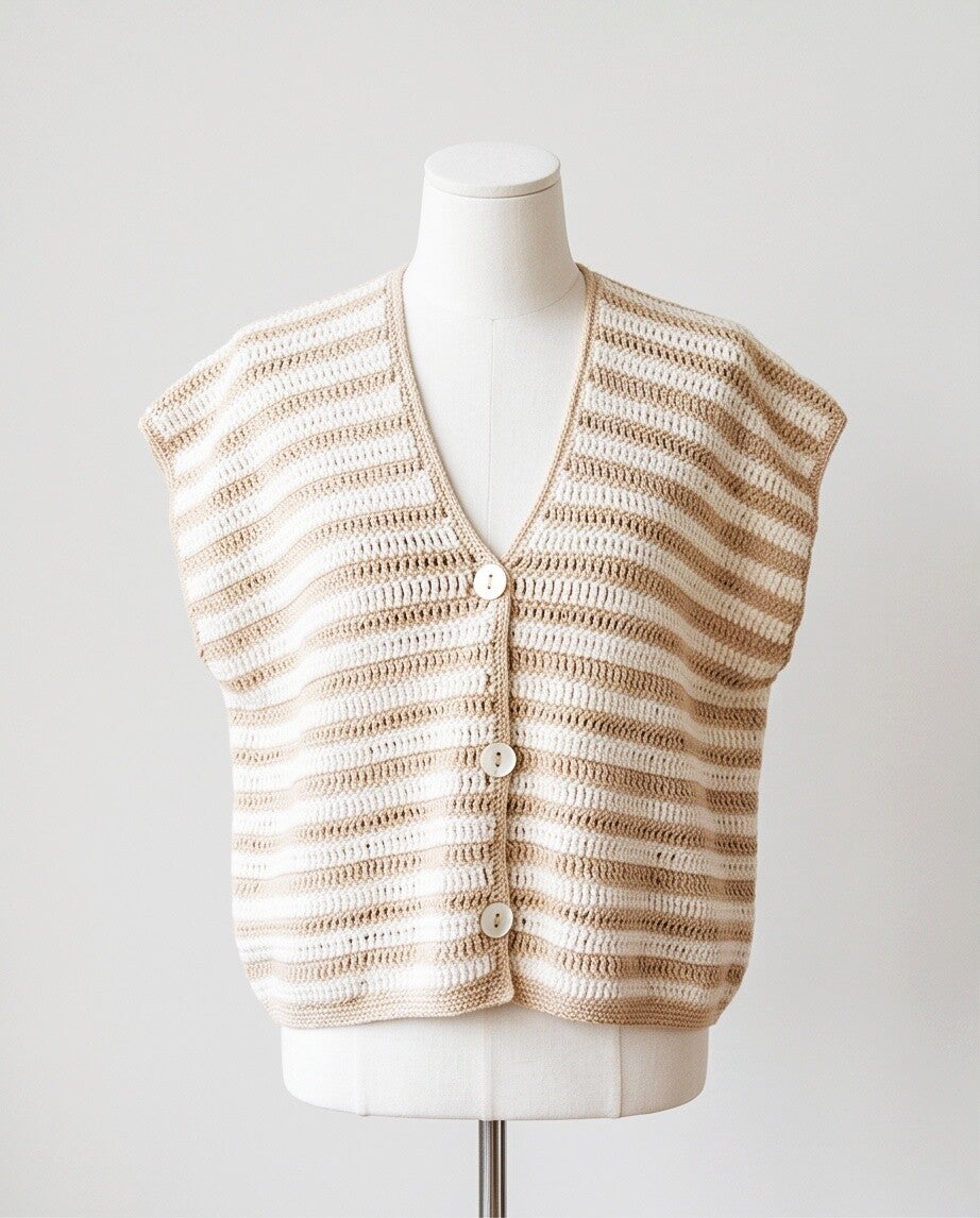 Gilet "ECUME" - Pièce unique