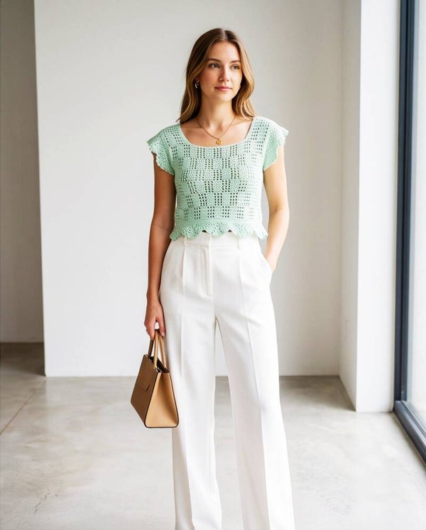 Top "AQUA" - Pièce unique