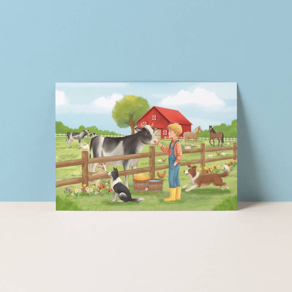 Ansichtkaart "Boerderij vriendjes"