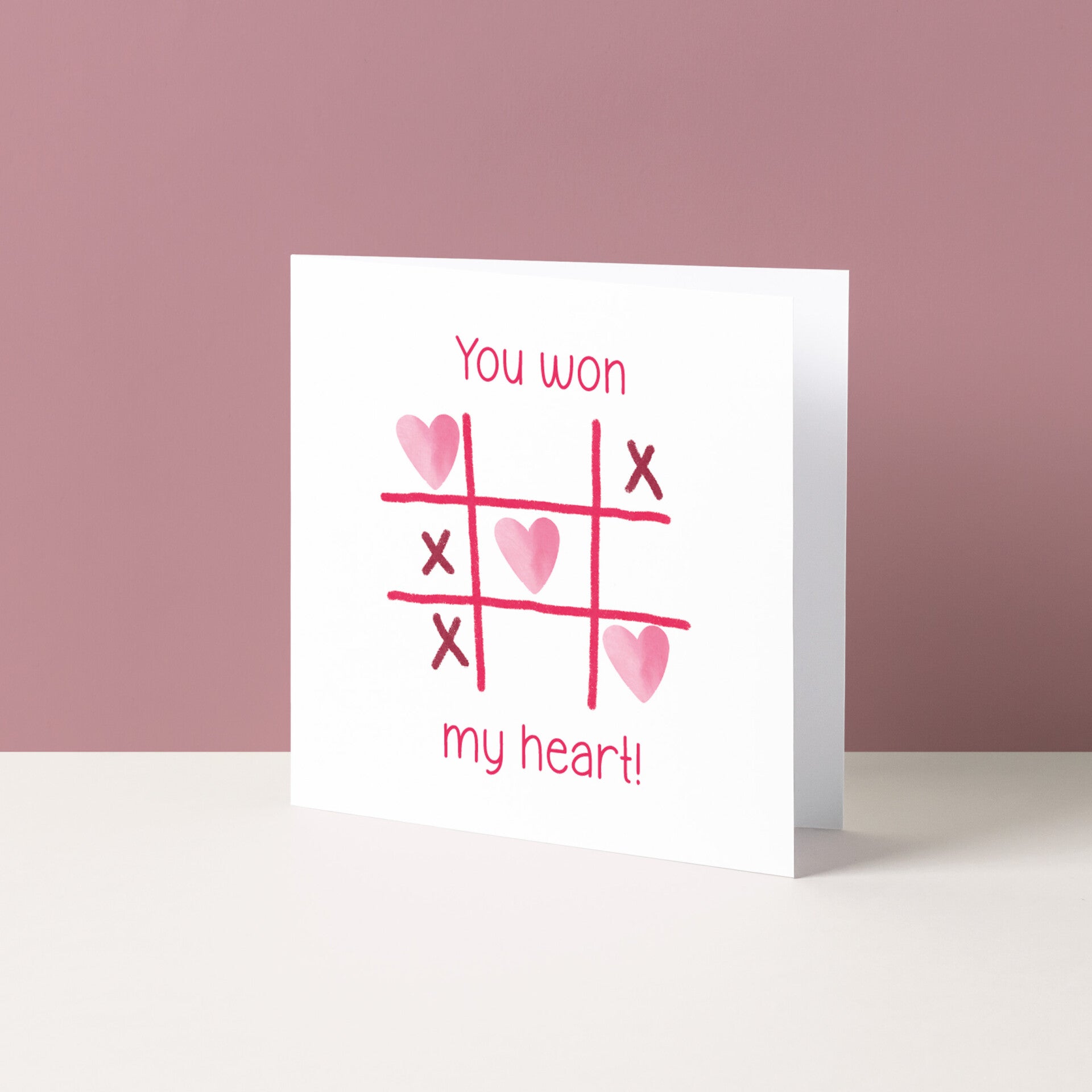 Wenskaart "You won my heart"