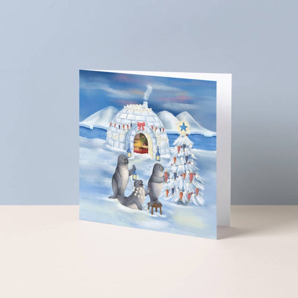 Wenskaart "Noordpool Kerst"