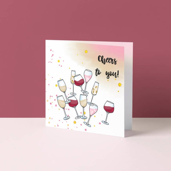 Wenskaart "Cheers to you"