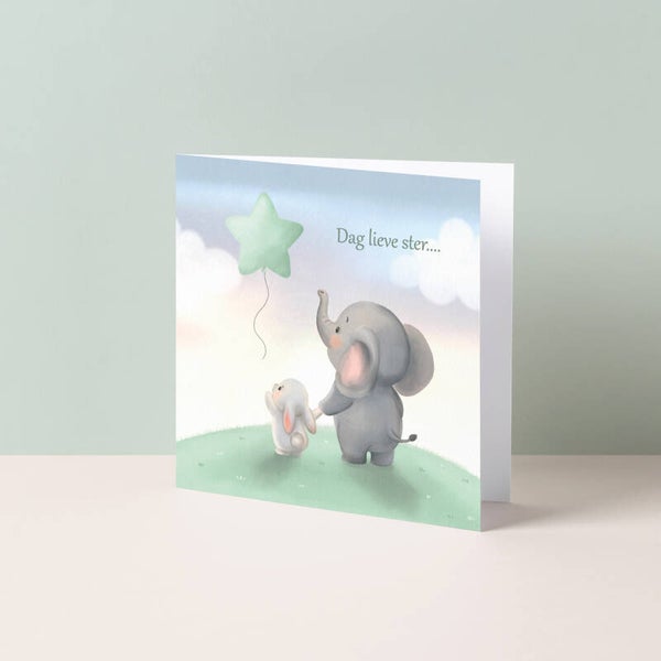Wenskaart "Dag lieve ster"