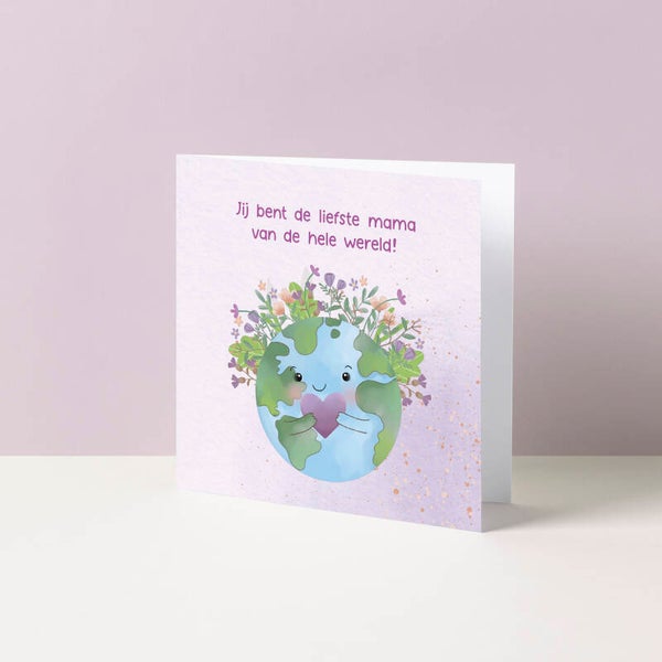 Wenskaart "Liefste mama van de wereld"
