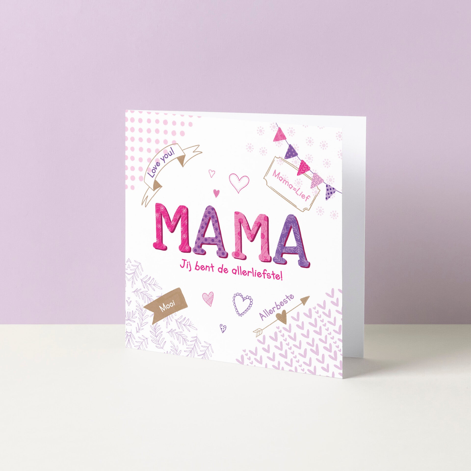 Wenskaart "Mama, allerliefste"