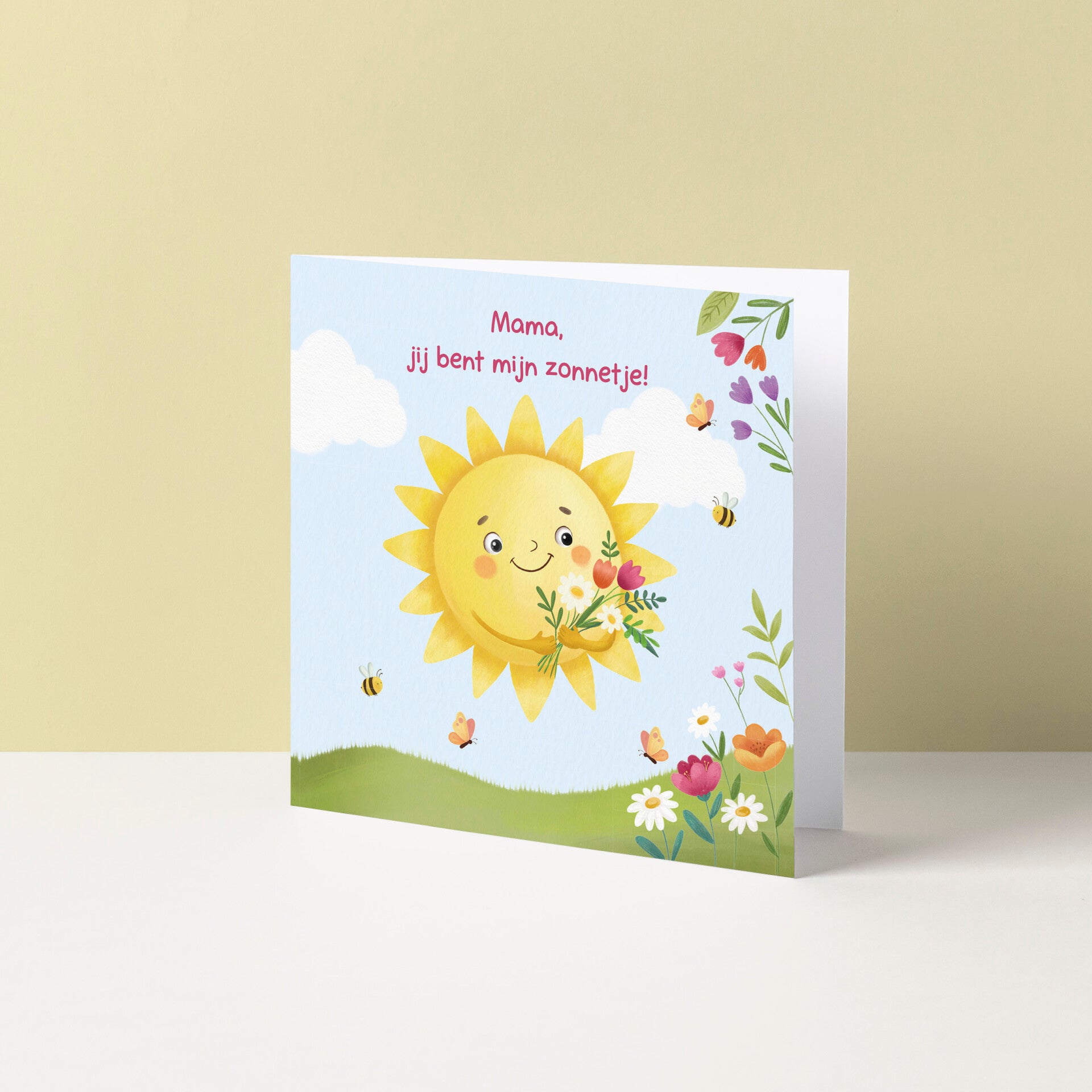 Wenskaart "Mama, jij bent mijn zonnetje"