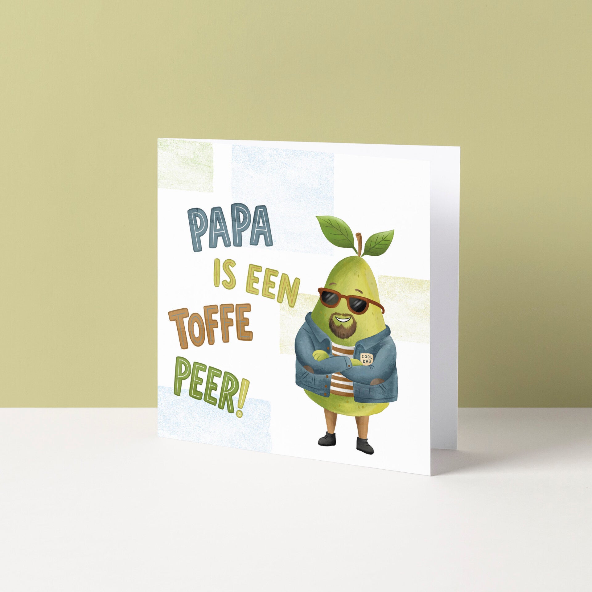 Wenskaart "Papa is een toffe peer"