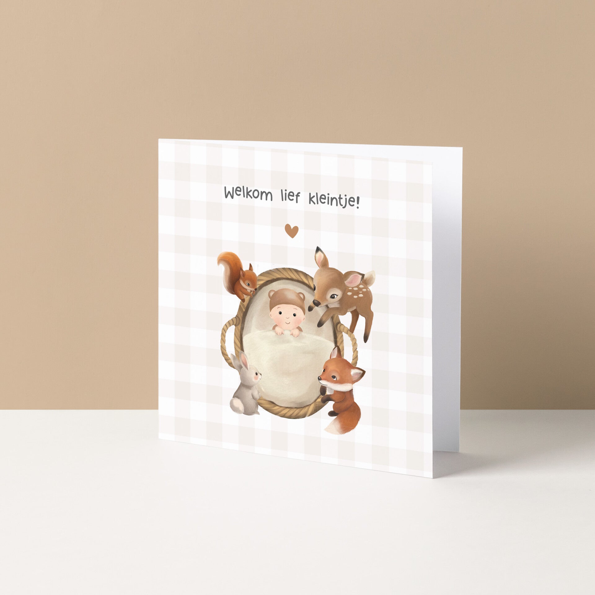 Wenskaart "Welkom lief kleintje"