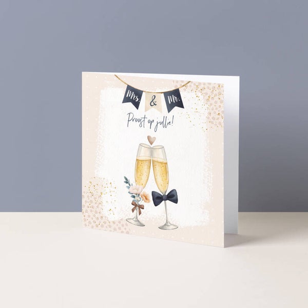 Wenskaart "Proost op jullie!"