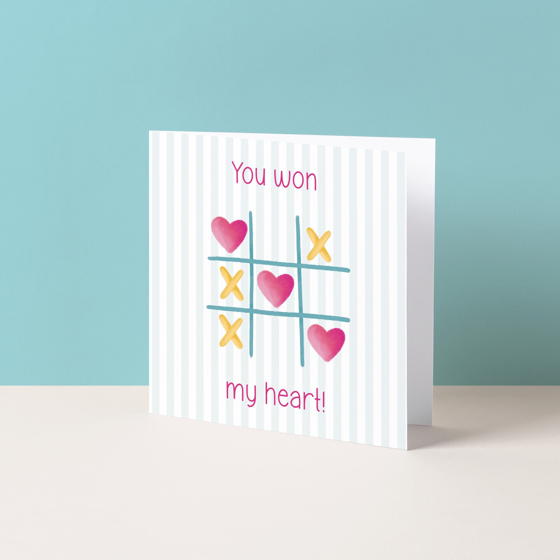 Wenskaart "You won my heart"