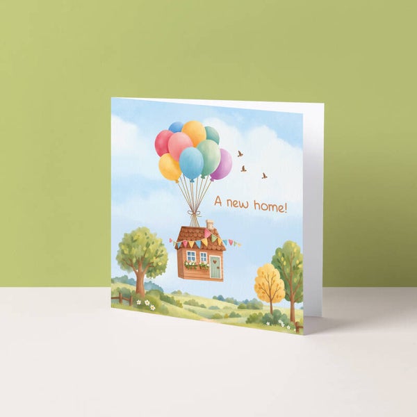 Wenskaart "A new home"