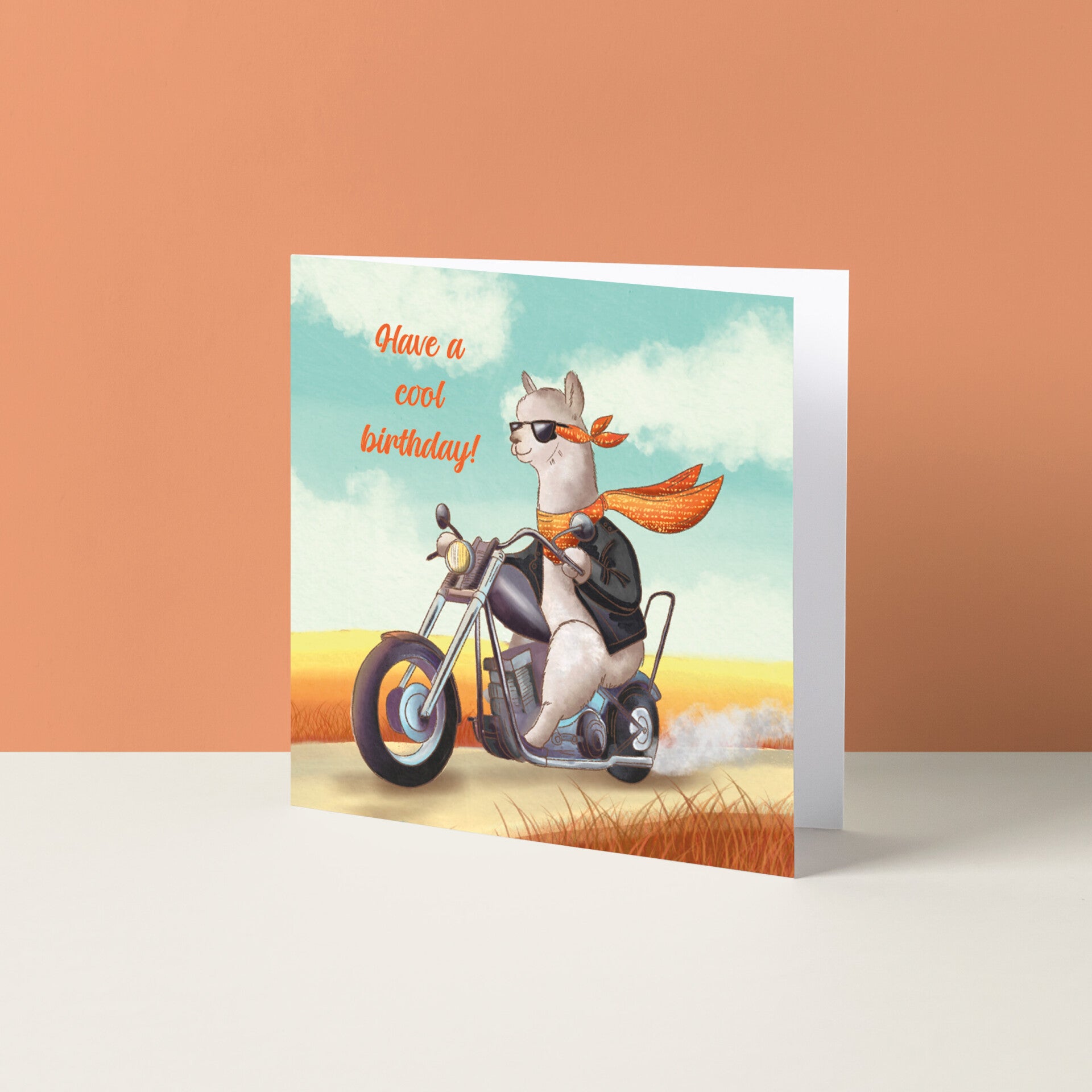Wenskaart "Have a cool birthday (lama)"
