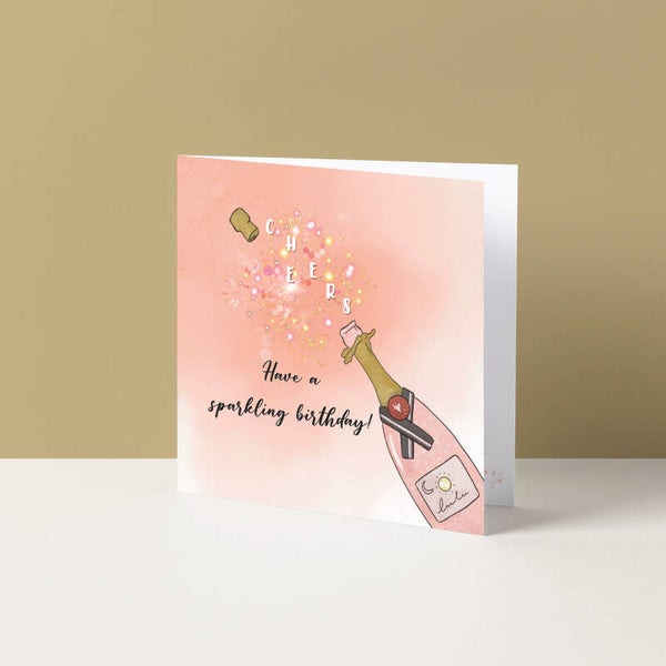 Wenskaart "Sparkling birthday"