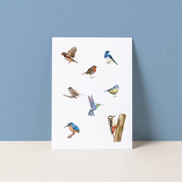 Ansichtkaart "Vogeltjes"