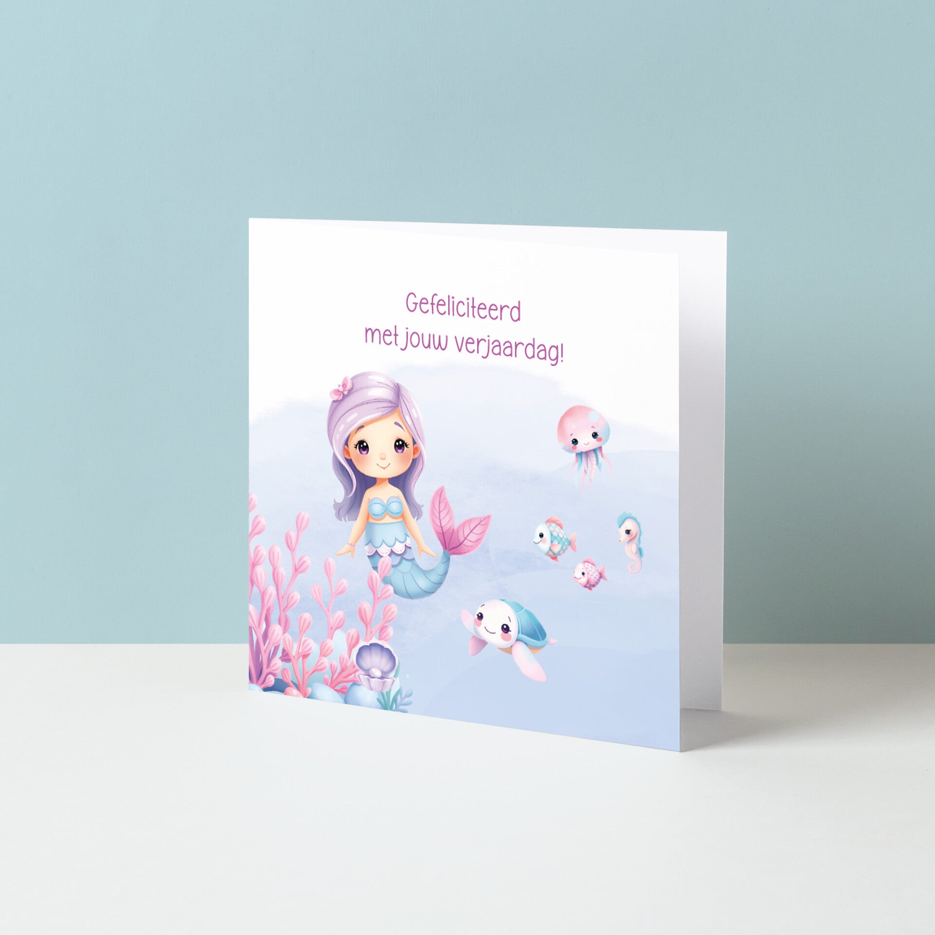 Wenskaart "Gefeliciteerd! (Zeemeermin)"