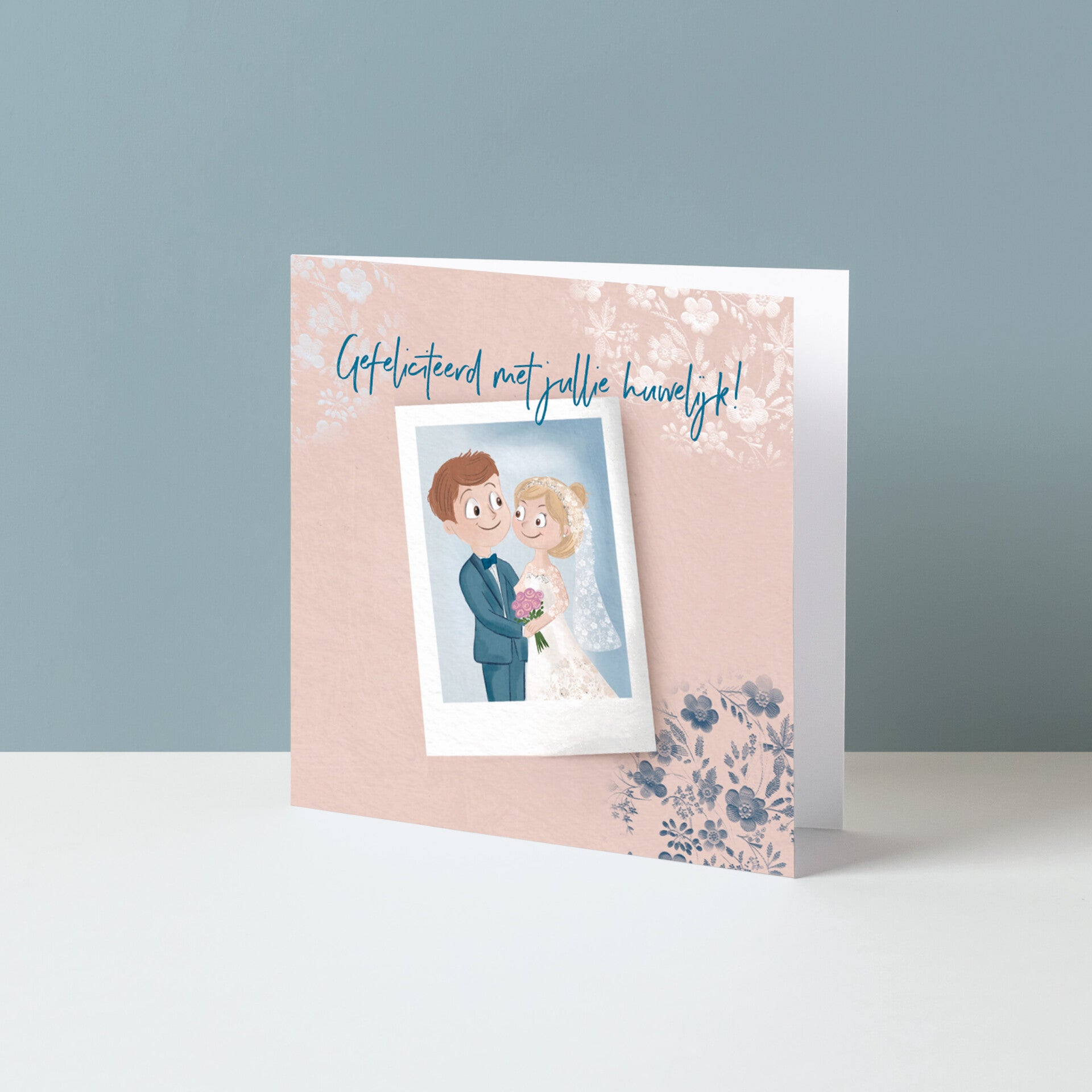 Wenskaart "Gefeliciteerd met jullie huwelijk"