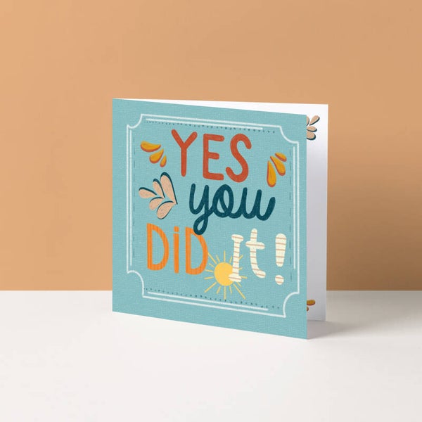 Wenskaart "Yes you did it!"