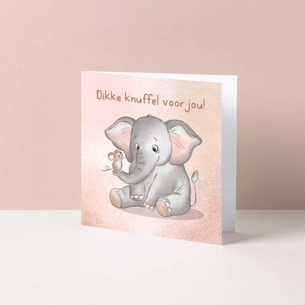 Wenskaart "Dikke knuffel voor jou!"