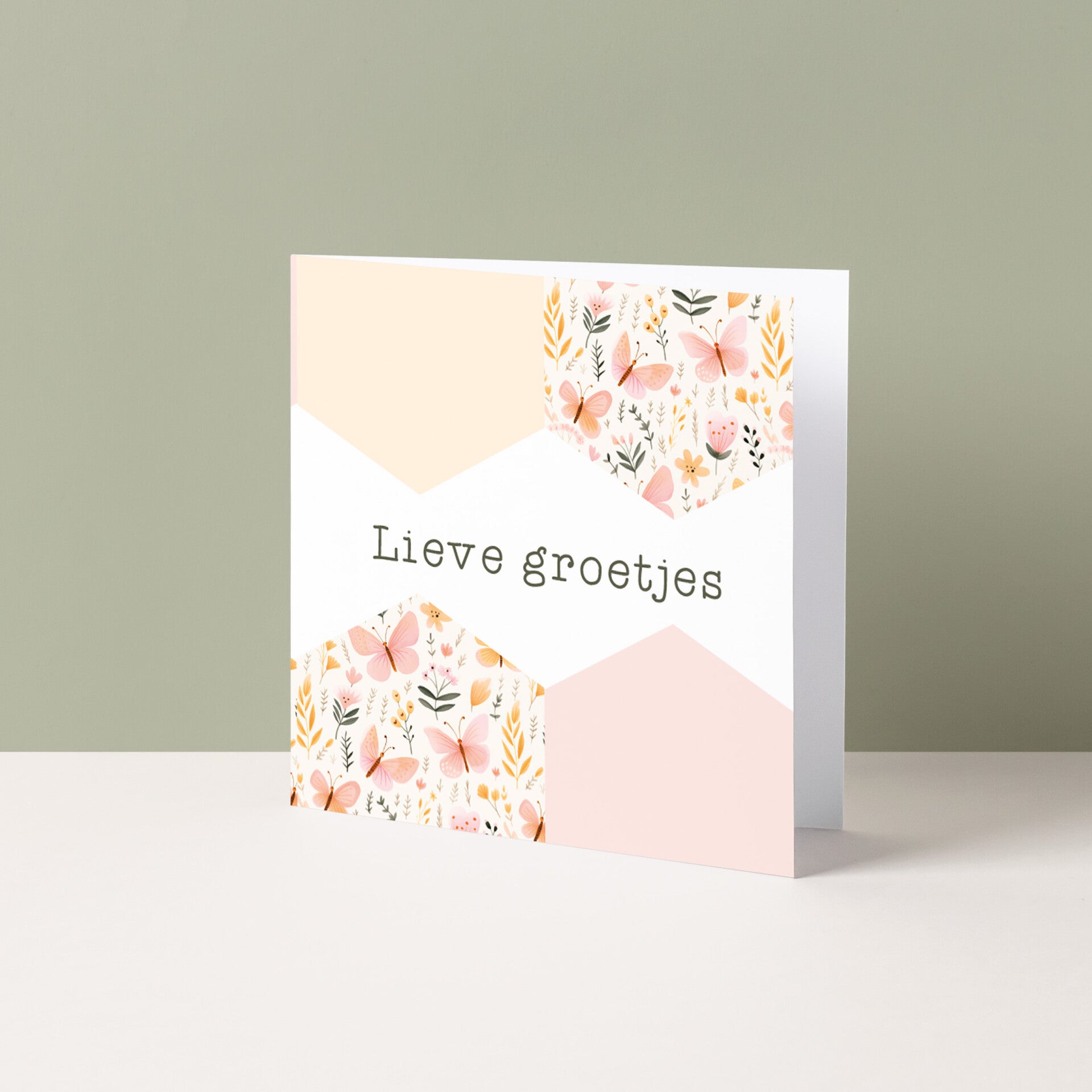Wenskaart "Lieve groetjes"