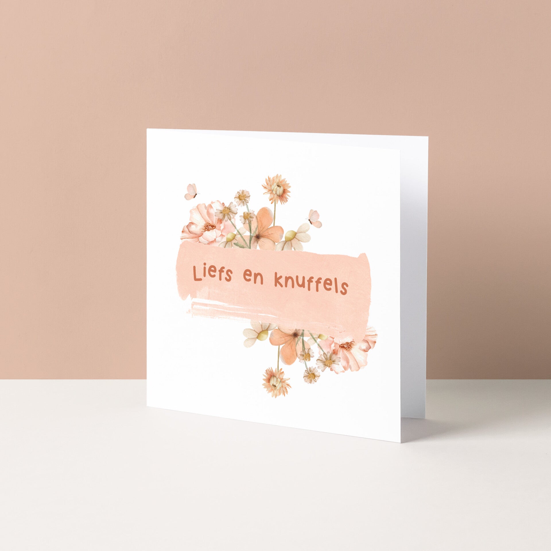 Wenskaart "Liefs en knuffels"