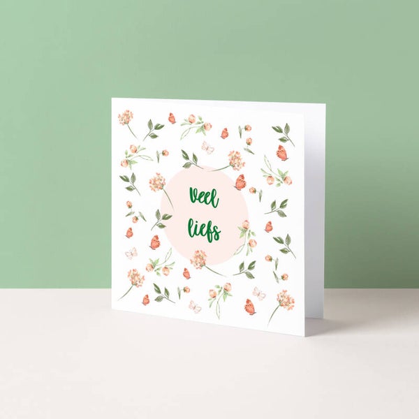 Wenskaart "Veel liefs"