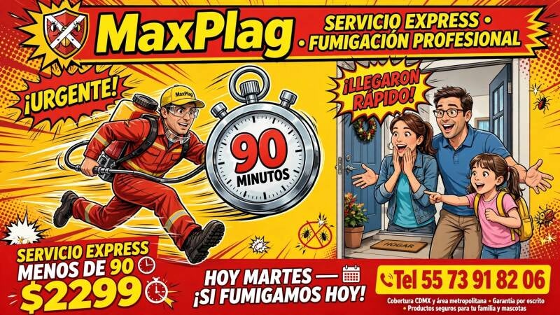 Precios de fumigaciones de cucarachas en CDMX 2027