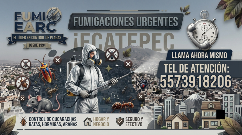 Fumigaciones urgentes en Ecatepec
