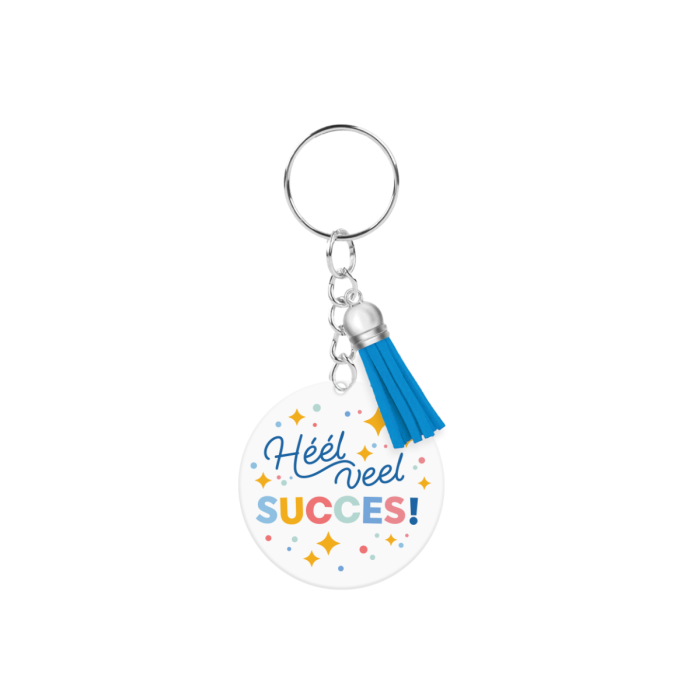 Sleutelhanger acryl 'Veel succes'